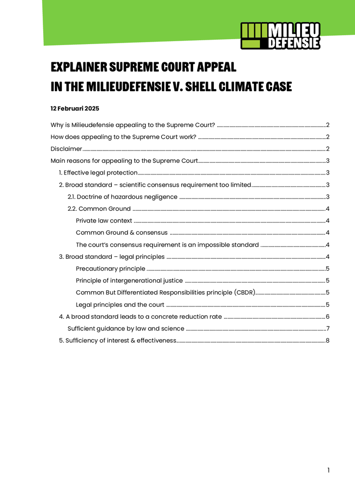 Voorbeeld van de eerste pagina van publicatie 'Explainer: why we are appealing to the Supreme Court'