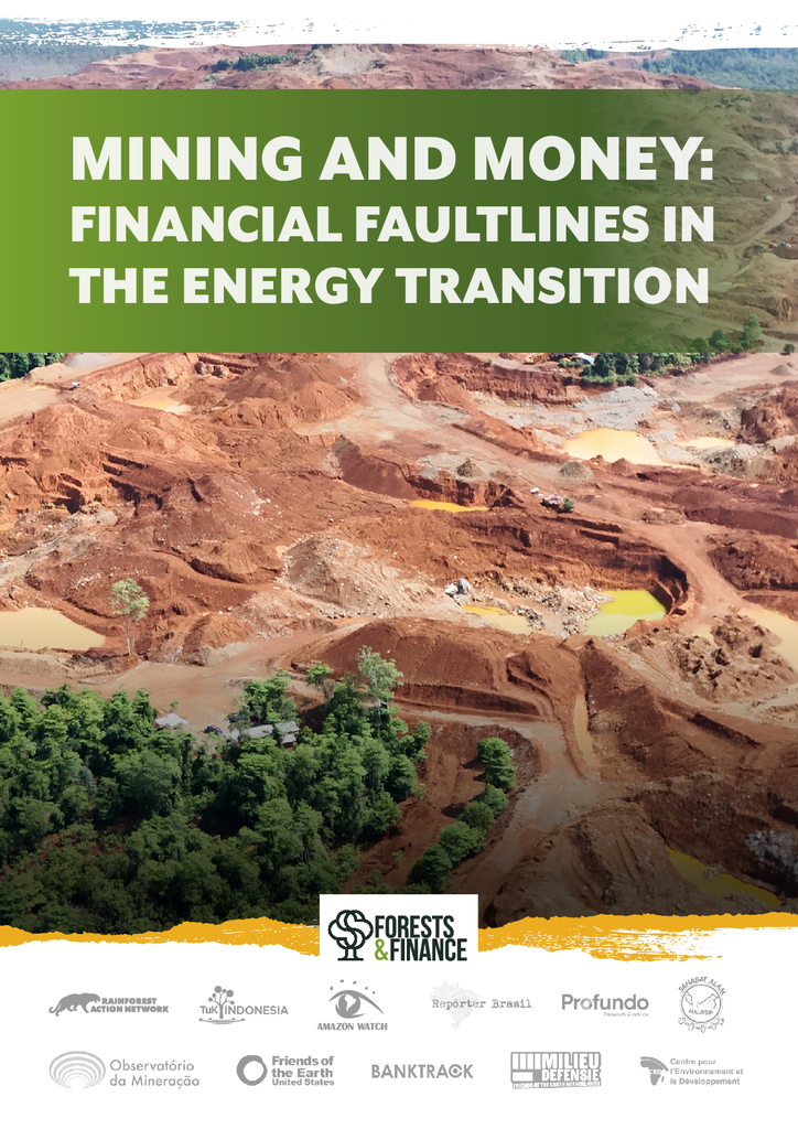 Voorbeeld van de eerste pagina van publicatie 'Report Mining and Money - Financial Faultlines in the Energy Transition'