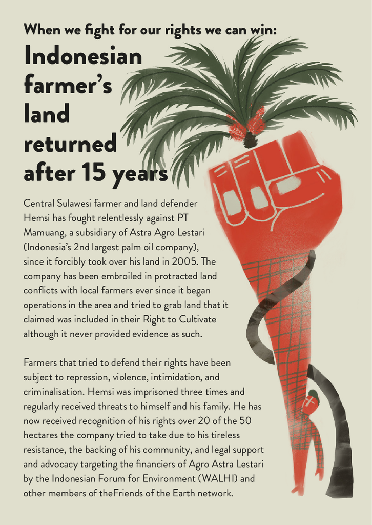 Voorbeeld van de eerste pagina van publicatie 'The story of how farmer Hemsi got his land back'