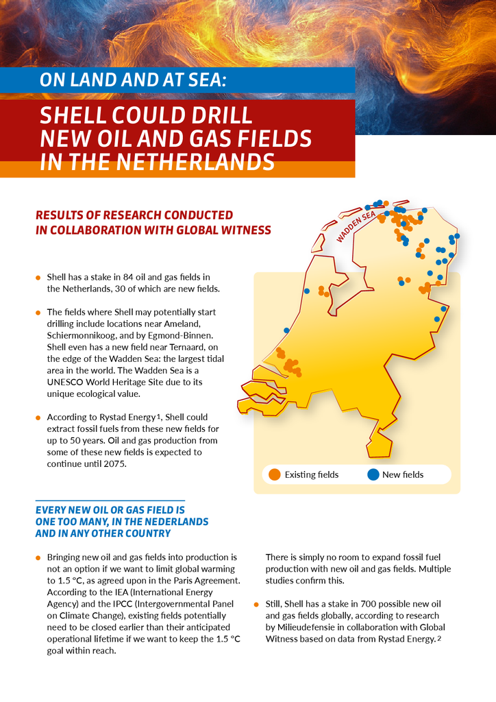Voorbeeld van de eerste pagina van publicatie 'Research on Shell's new oil and gas fields in the Netherlands'
